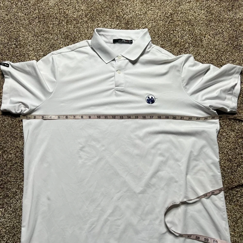 Ralph Lauren RLX Mens White Golf Polo Shirt Regular Fit Stretchy Size XL